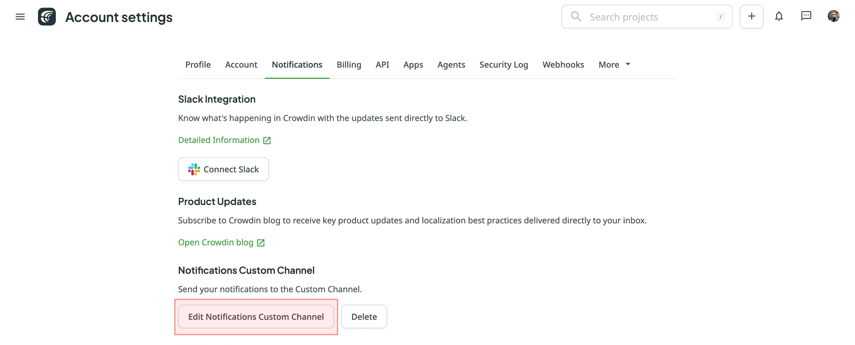 Manage Custom Notifications